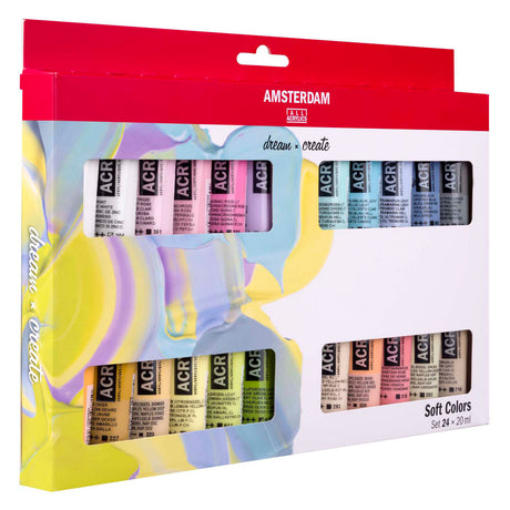 Amsterdam standaard series acrylverf zachte kleuren set 24 x 20ml
