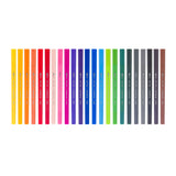 Bruynzeel fineliner brushpennen set - 24 kleuren voor tekenen.