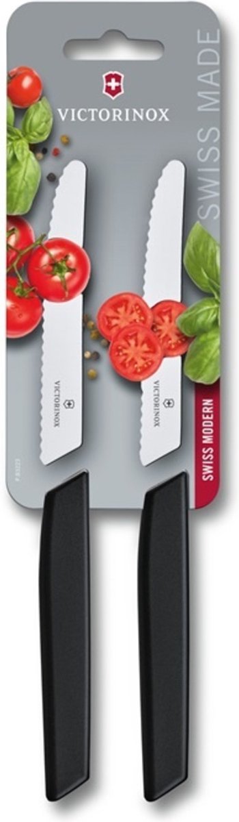Victorinox swiss modern tomaat en worstmes - 2-delig - zwart