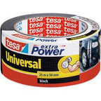 Tesa extra power universele textieltape ducttape voor repareren, bundelen of afdichten – zwart