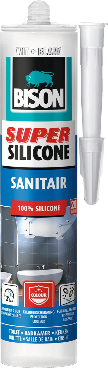 Bison siliconenkit sanitair super wit