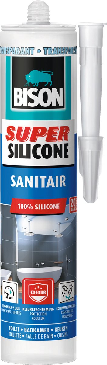 Bison siliconenkit sanitair super transparant