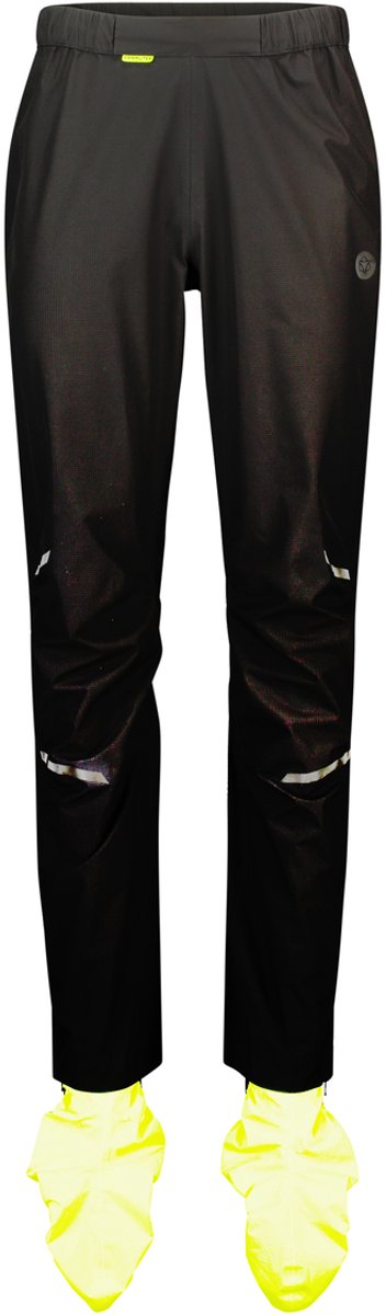 Agu compact commuter - regenbroek heren - fietsbroek voor e-bike - waterdicht 10.000 mm - ademend - reflecterend - met overschoenen - m - zwart m