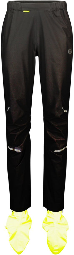 Agu compact commuter - regenbroek heren - fietsbroek voor e-bike - waterdicht 10.000 mm - ademend - reflecterend - met overschoenen - m - zwart m