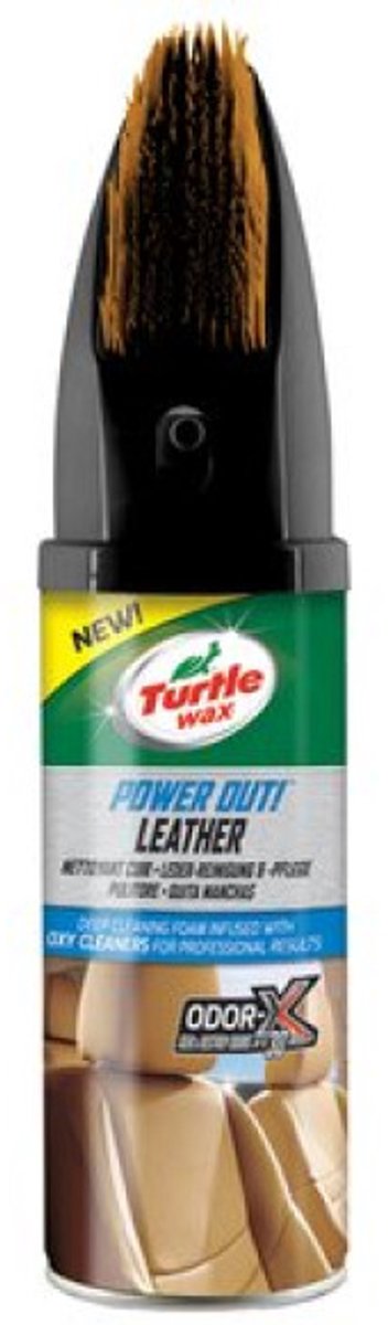 Turtle wax power out leather - herstelt leer - reinigt voorzichtig vuil en vlekken – geeft natuurlijke glans - 400ml