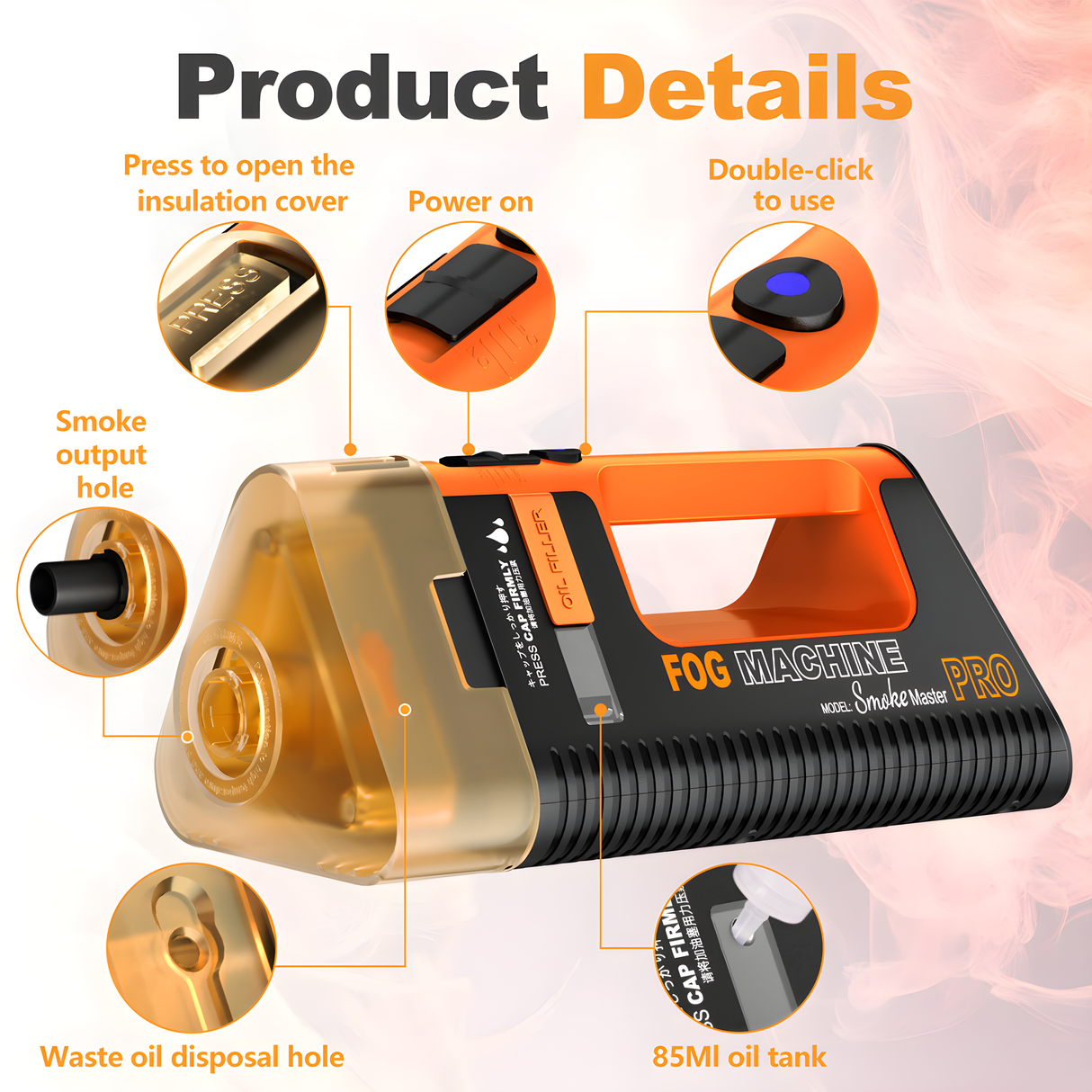 Lensgo handheld rookmachine smoke master pro