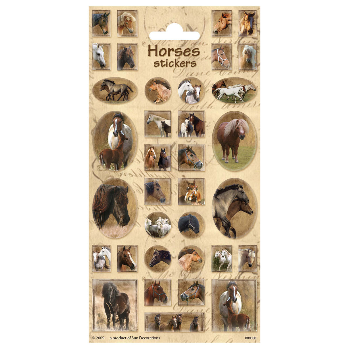 Totum stickervel paarden