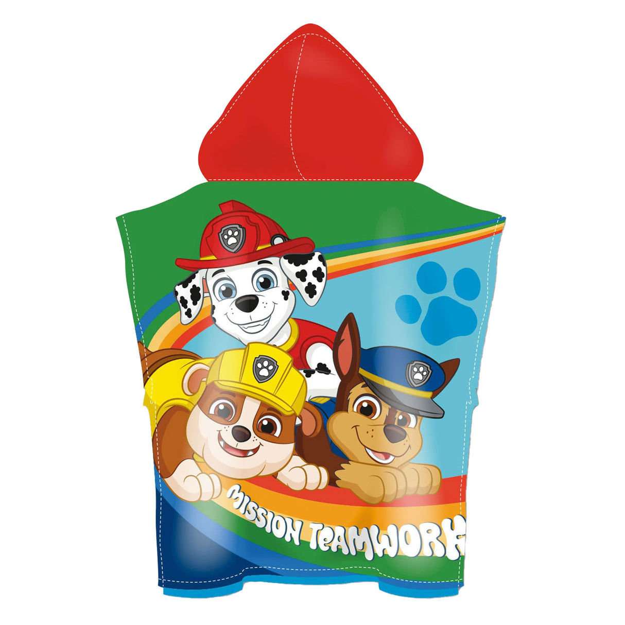 Paw patrol handdoek poncho ,110x55