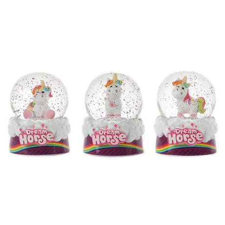 Toi-toys toi toys dream horse sneeuwbol eenhoorn ø6,5xh9cm