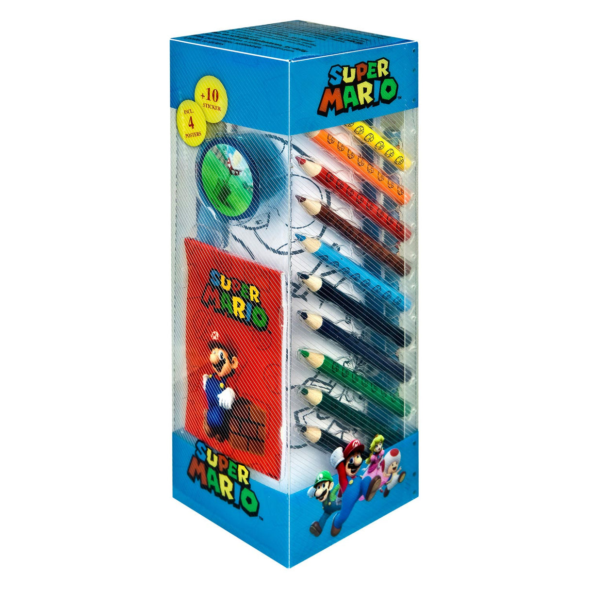 Kids licensing super mario stationery set tower, 35dlg.