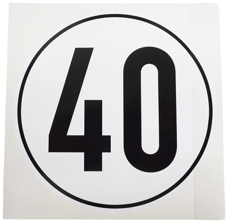 Ad informatiebord witte plusguide geschwindigkeit kilometer sign 40km witte plusguide