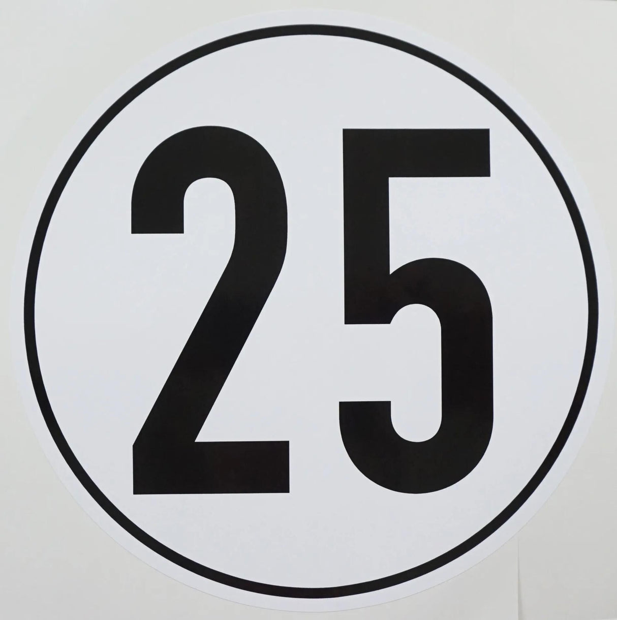 Ad informatiebord witte plusguide geschwindigkeit kilometer sign 25km witte plusguide