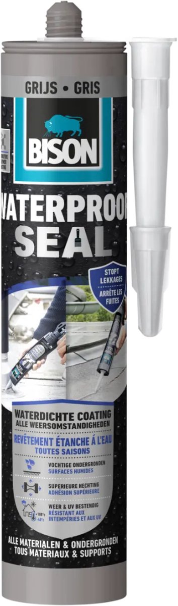 Bison waterdichte coating waterproof seal grijs 290ml