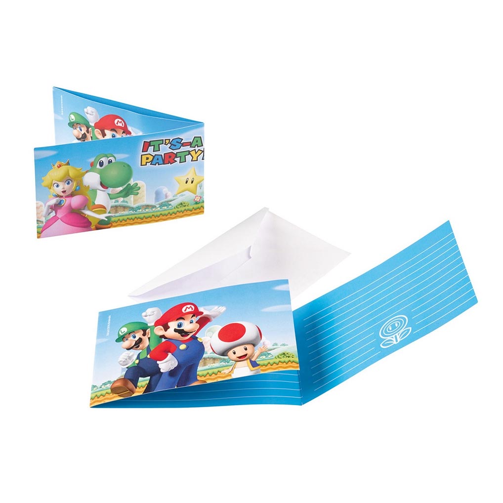 Invitations Super Mario Super Mario, 8e.