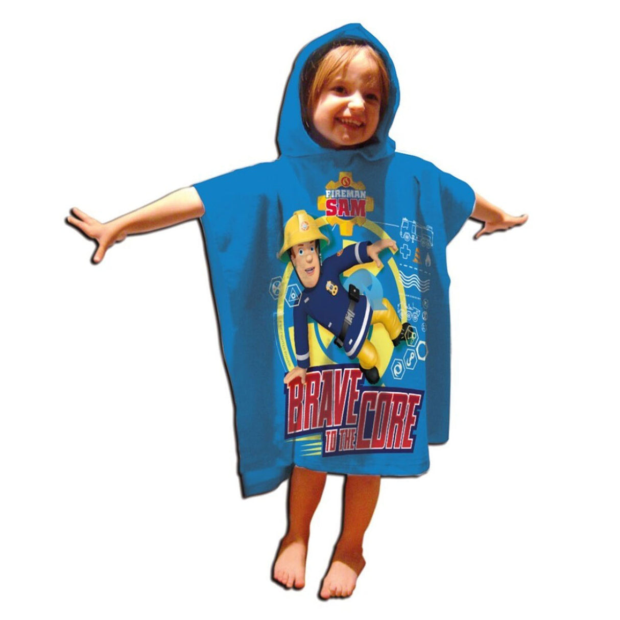 Fireman Sam Towel Poncho, 60x120cm