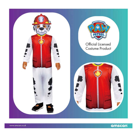 Paw patrol - verkleedkleding - marshall - kinderen - 92 104 (3-4 jaar)