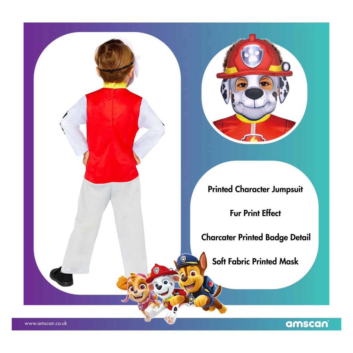 Paw Patrol Children's costume Marshall, 4-6 years old