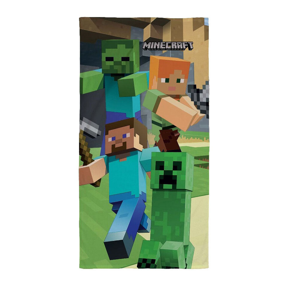 Minecraft strandhandduk, 70x140cm