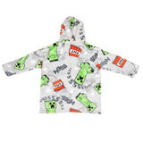 Minecraft Kids Fleece Hoodie Deken Trui, 7-14 år gammel