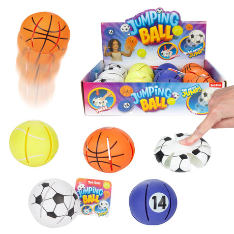 Toi-toys fun springbal -sport- 8cm 4ass