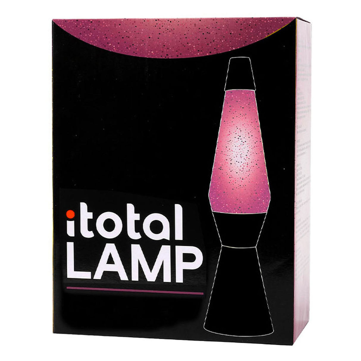 Lavalamp nero rosa glitter, 40 cm