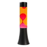 Lavalamp negro de color rojo naranja, 30 cm