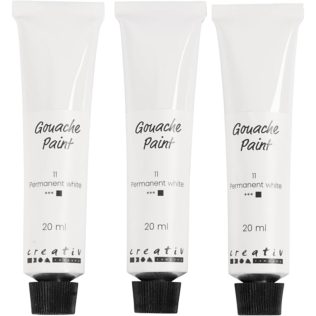Creativ company http: www.cchobby.nl gouacheverf-wit-3x20-ml-1-doos