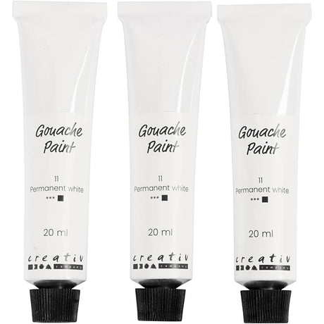 Creativ company http: www.cchobby.nl gouacheverf-wit-3x20-ml-1-doos