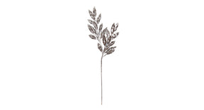 Stem hickory leaves 24x5x75cm silver