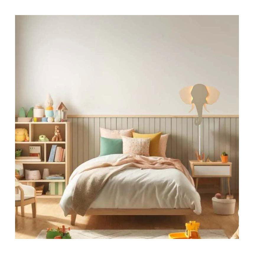 Van tjalle en jasper - olifant wandlamp - hout