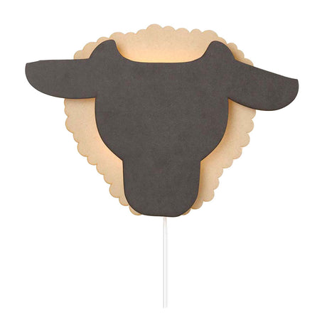 Van tjalle en jasper - schaap wandlamp - hout