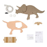 Van tjalle en jasper - dino wandlamp triceratops - hout