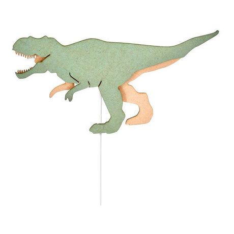Van tjalle en jasper - dino wandlamp t-rex - hout