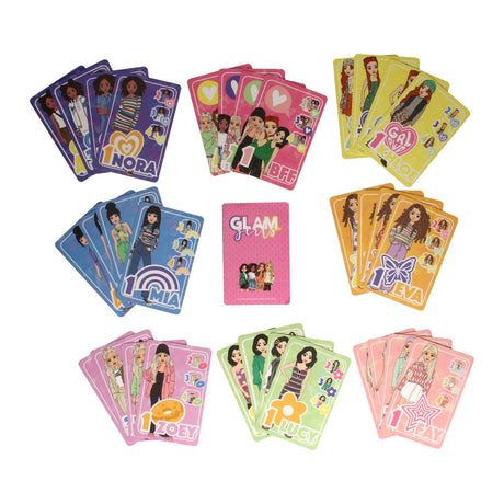 Glam girls meiden kwartet meiden kwartet kaartspel glamoureus en trendy voor kinderen.