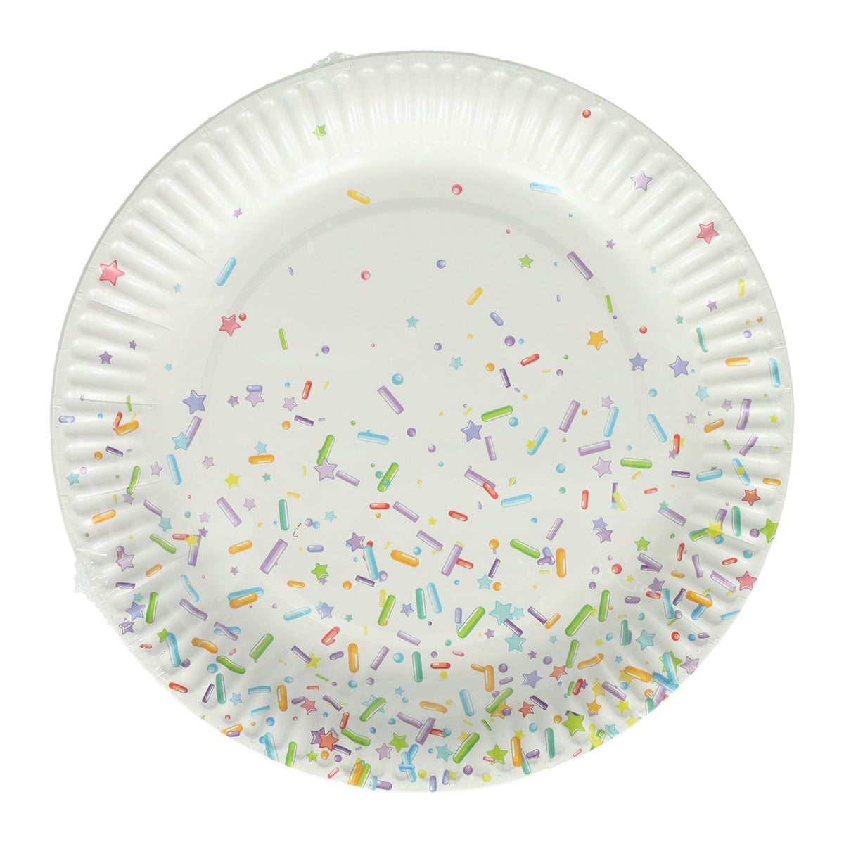 Papieren feest borden 18cm, 10st.
