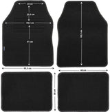 Petex voetmat florida 3 florida3 car mat, size 0 black 4-piece set