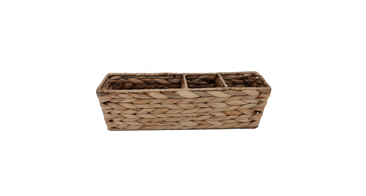 Storage bakset water hyacintl w divider 40x10x12cm natural