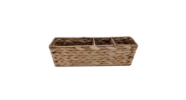 Storage bakset water hyacintl w divider 40x10x12cm natural