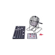 Engelhart longfield - bingomolen zwart metaal – compacte bingo set – inclusief bingoballen - controlebord bingo - bingokaarten - gekleurde bingo fiches – kienen - bingo spel – traditioneel spel - bingo avond -