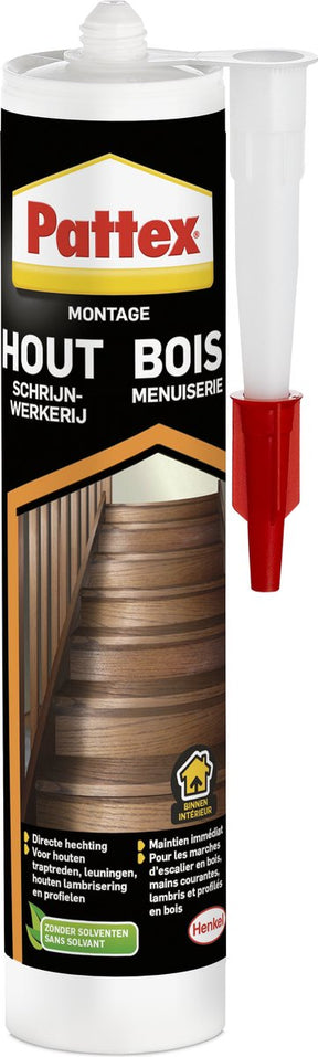 Pattex schrijnwerkerij kit 380 g | speciaal ontworpen voor schrijnwerkerij en houtwerk | sterke hechting en duurzaamheid | gemakkelijk aan te brengen en te gebruiken.