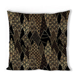 Ambiente kussenhoes luxury trees zwart -40x40cm -100% katoen