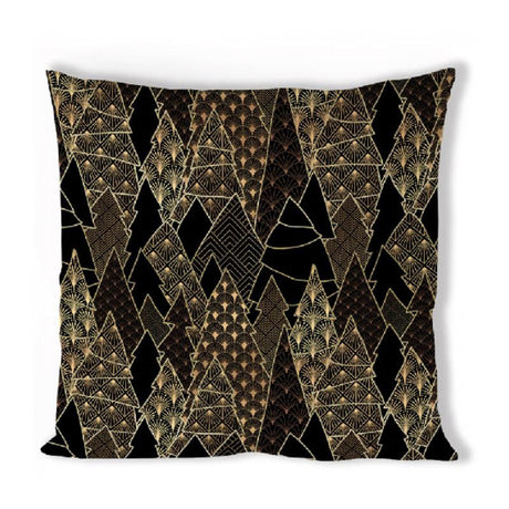Ambiente kussenhoes luxury trees zwart -40x40cm -100% katoen