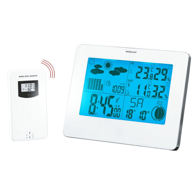 Externe elektronische thermometer w . het weerstation is in de war