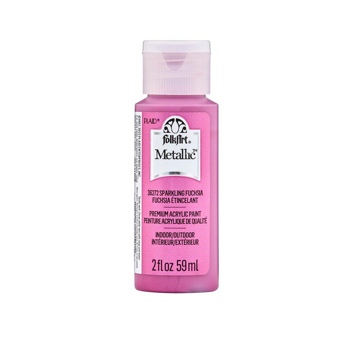 Folkart • metallic acrylic paint sparkling fuchsia 59ml