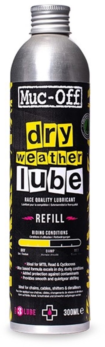 Muc-off fietsonderhoud dry lube 300ml navulverpakking - 299015