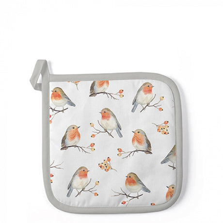 Ambiente pannenlap robin family 20x20 cm- buitenstof: 100% katoen - vulling: 100% polyester - voering: 100% polypropyleen