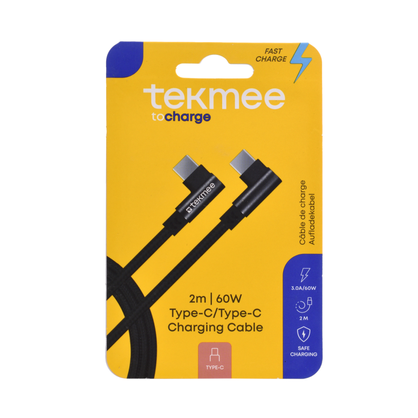Tekmee oplaadkabel fast charge usb-c usb-c 2m