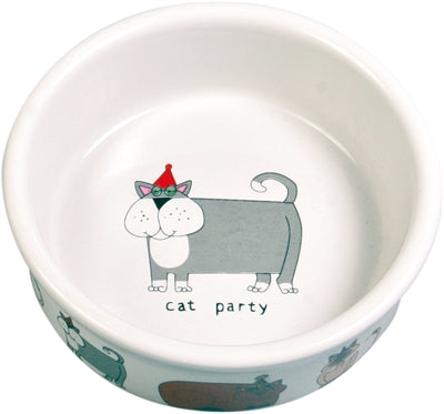 Trixie Food Bowl Katkeramik mit Drucksorti