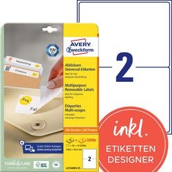 Merkloos sans marque huismerk avery l4734rev-25 afneembare etiket 199,3x143,5