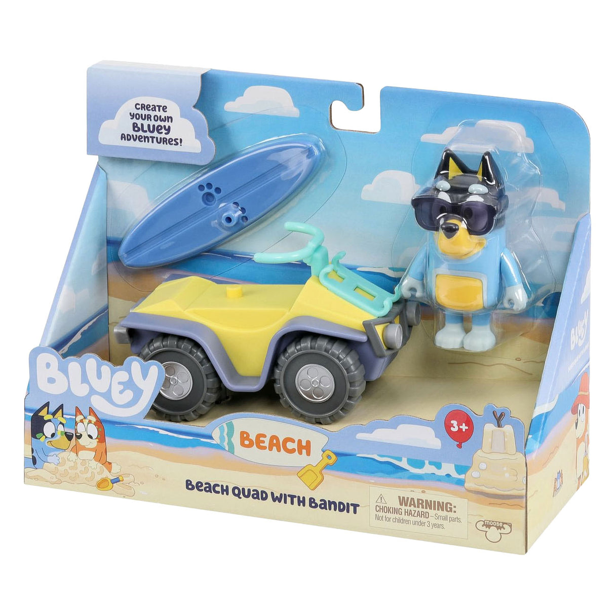 Moose Toys Bluey Beach Quad Speel Figure